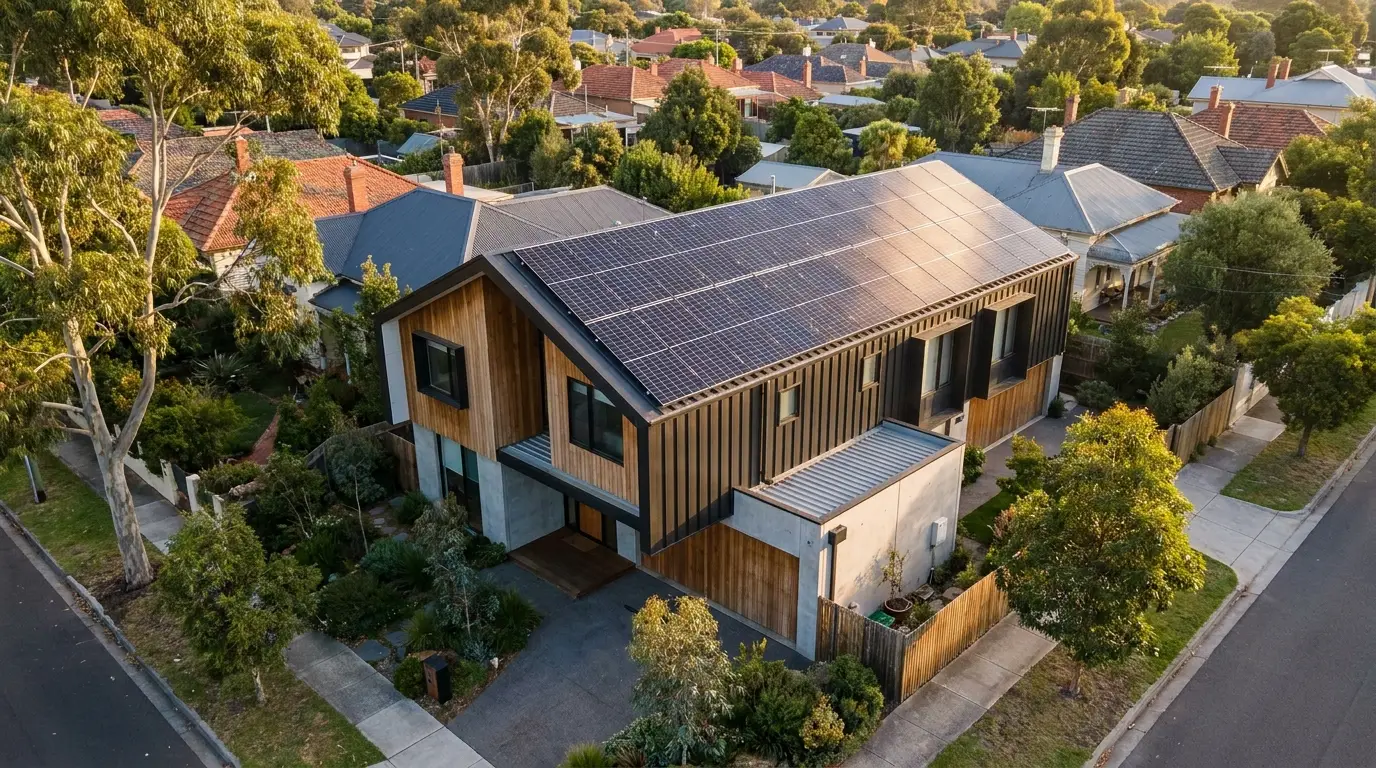 Rooftop solar installation on a Melbourne home